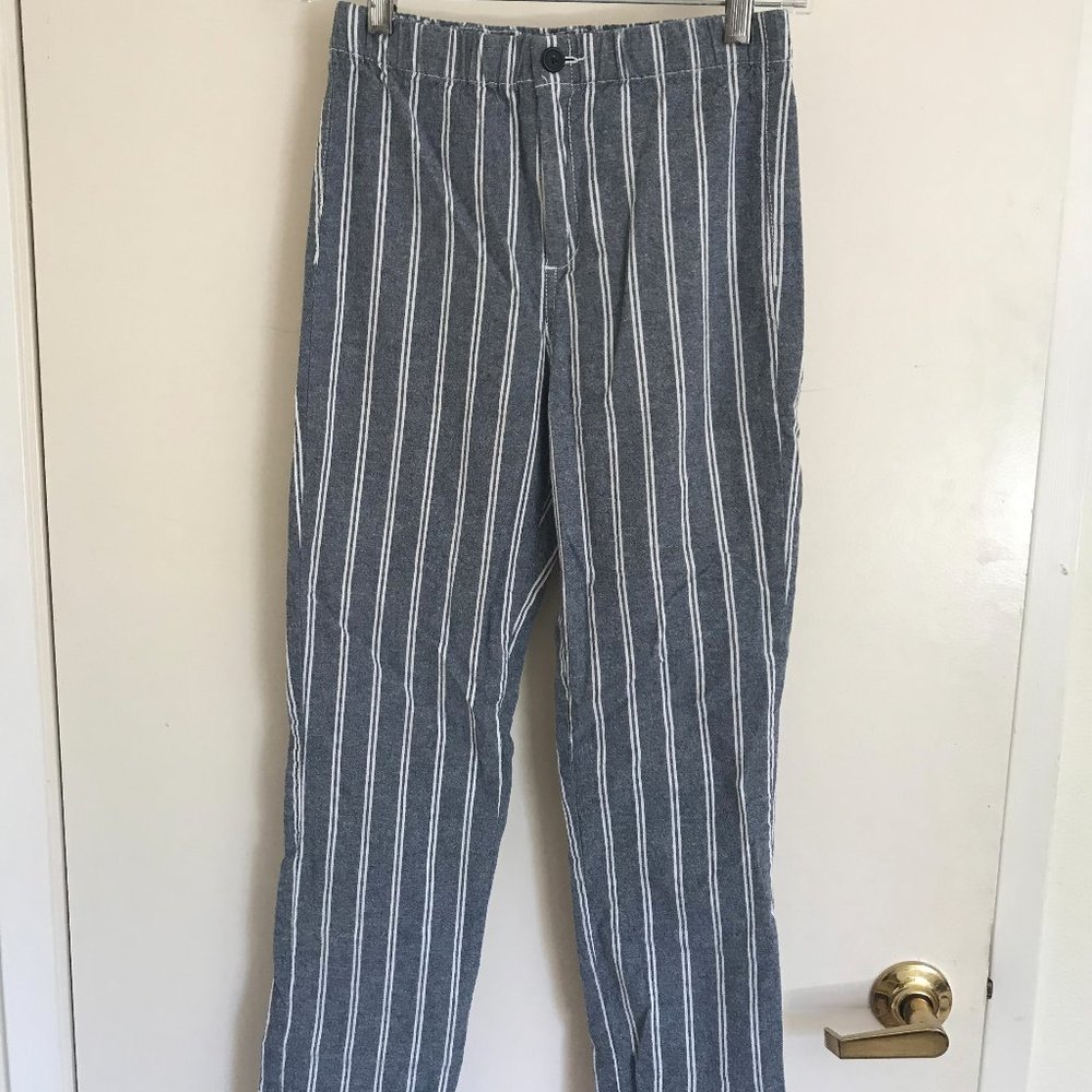 Brandy Melville Blue and White Striped Tilden Pant